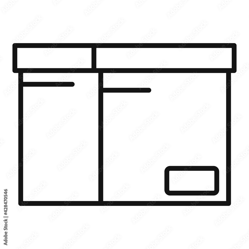 Documents carton box icon, outline style Documents carton box icon, outline style
