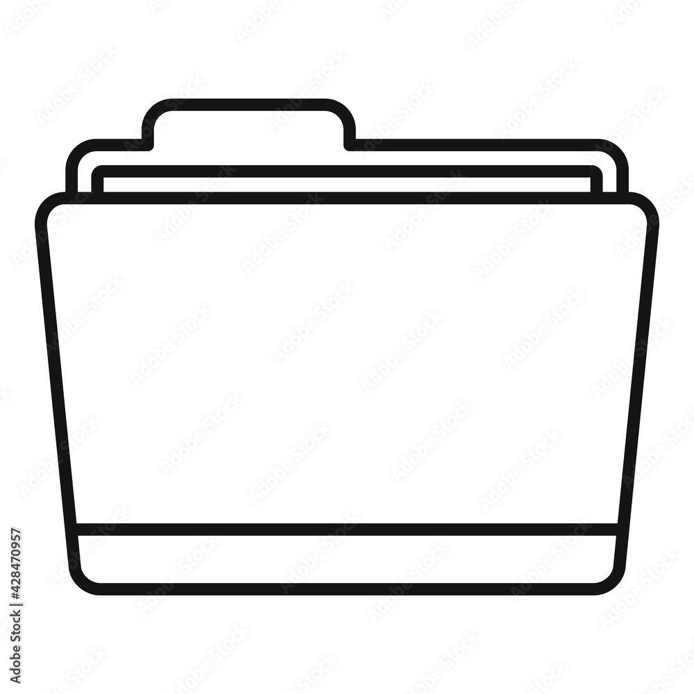 Flow folder icon, outline style Flow folder icon, outline style