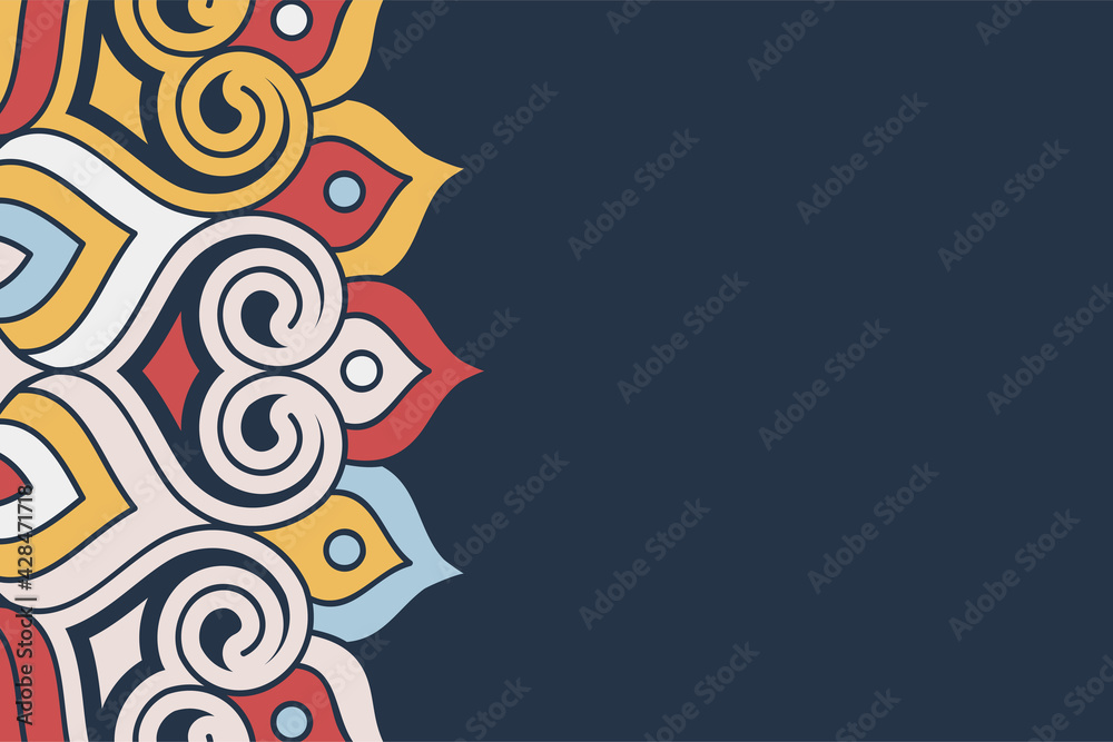 ornamental simple background colorful template