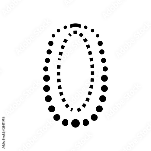 beads jewellery line icon vector. beads jewellery sign. isolated contour symbol black illustration