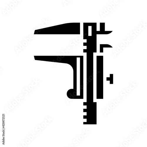 calipers tool line icon vector. calipers tool sign. isolated contour symbol black illustration