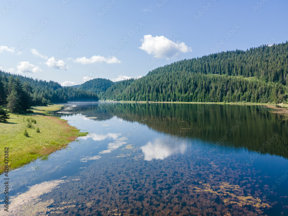 Fototapeta premium Aerial Summer view of Beglika Reservoir, Bulgaria