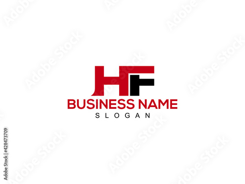 Fotografia Letter HF Logo, hf logo icon vector