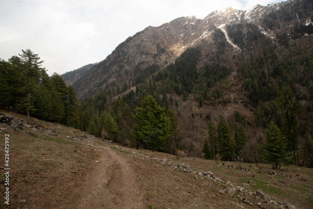 Snow Mountains in the Himalayan Range near Himachal Pradesh