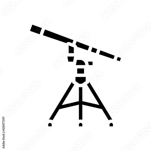 refractor planetarium line icon vector. refractor planetarium sign. isolated contour symbol black illustration