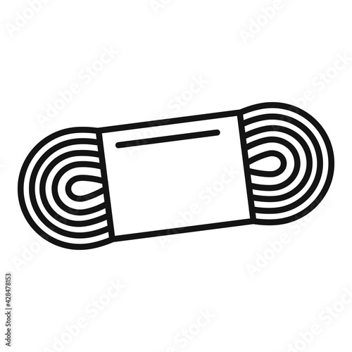 Sewing thread icon, outline style