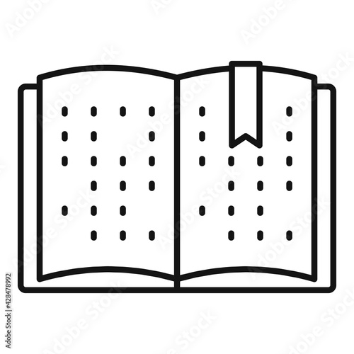 Inclusive materials icon, outline style