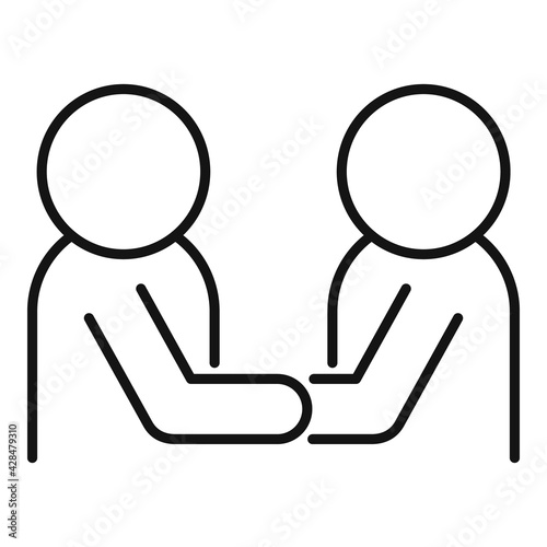Inclusive environment icon, outline style