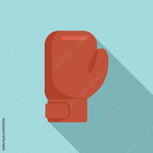 Boxing glove icon, flat style