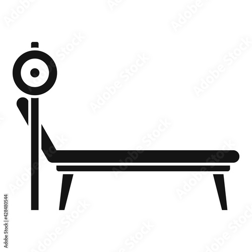 Gym bench icon, simple style