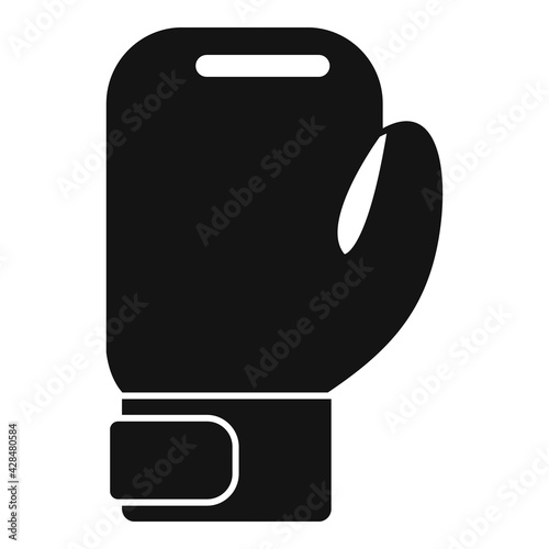 Boxing glove icon, simple style