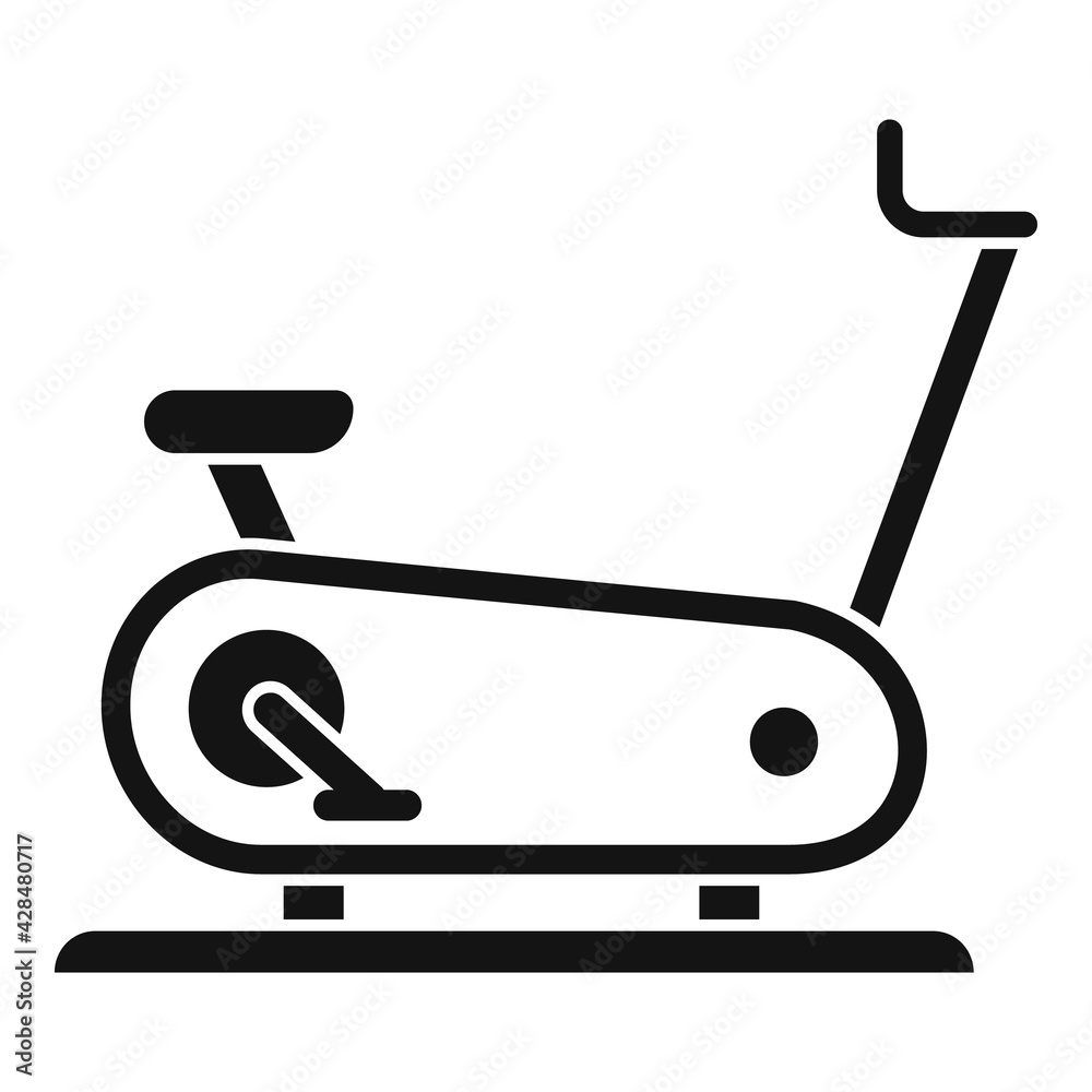 Exercise bike icon, simple style Exercise bike icon, simple style