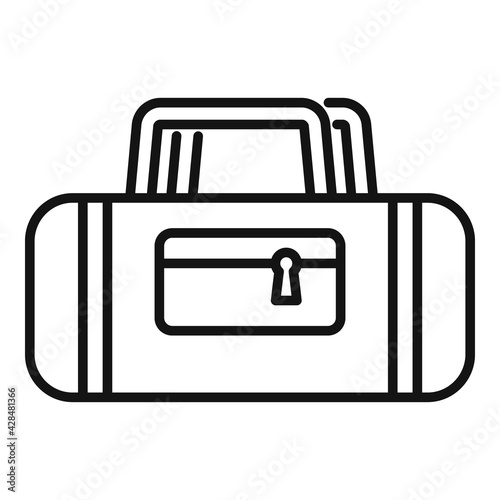 Sport bag icon, outline style