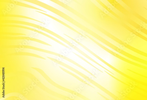 Light Yellow vector abstract blurred layout.
