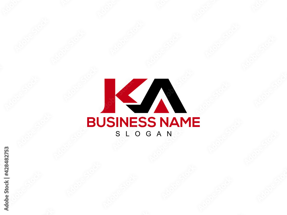 Letter KA Logo, ka logo icon vector for business - obrazy, fototapety, plakaty 