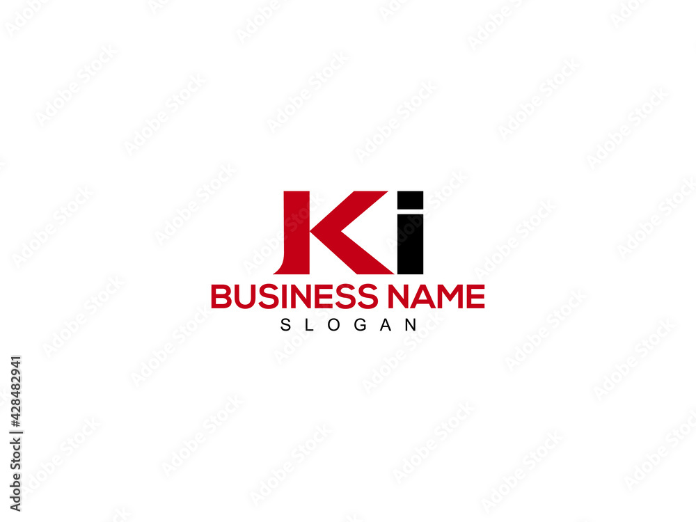 Letter KI Logo, ki logo icon vector for business - obrazy, fototapety, plakaty 