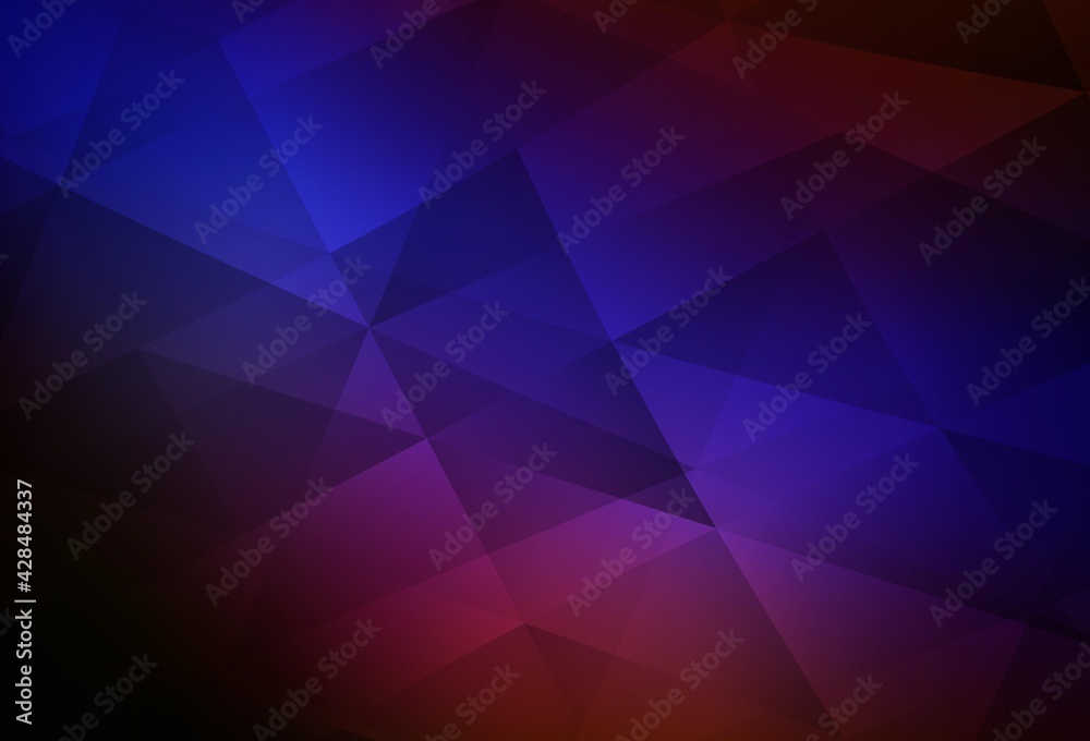 Dark Blue, Red vector abstract polygonal pattern. Dark Blue, Red vector abstract polygonal pattern.