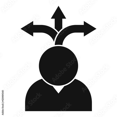 Direction personal traits icon, simple style