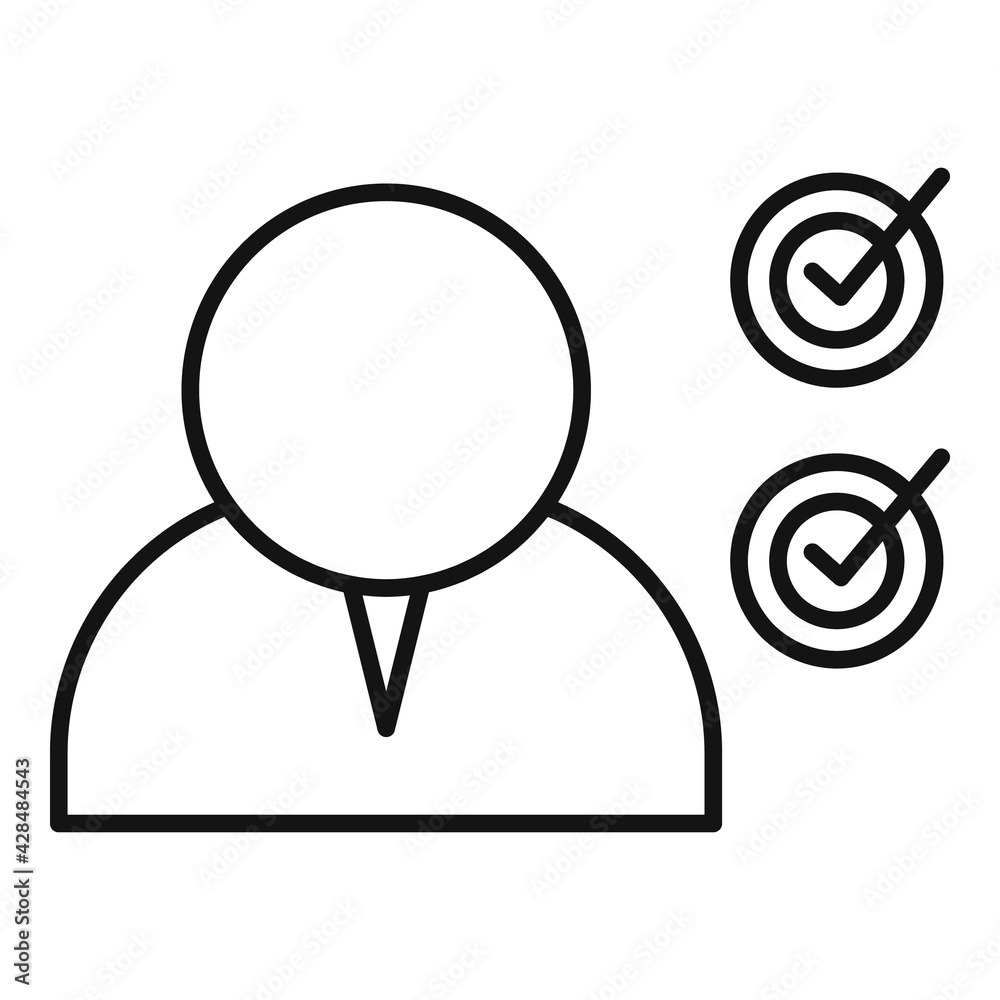 Modern personal traits icon, outline style Modern personal traits icon, outline style