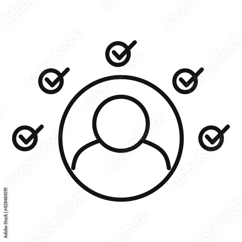 Multiple personal traits icon, outline style