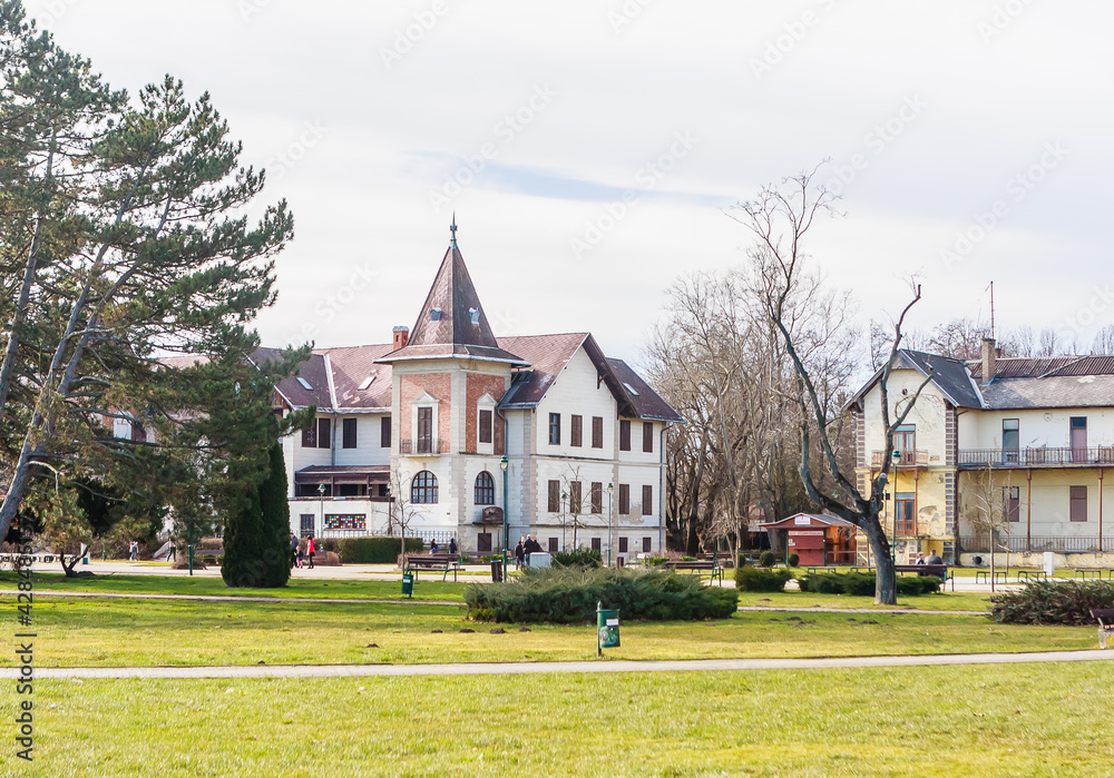 Hotel Hullam was opened in 1894. The Hotel is located on the shores of Lake Balaton in Keszthely, Zala county, Western Transdanubia, Hungary, Europe