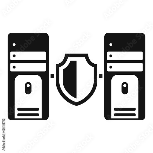 Server authentication icon, simple style