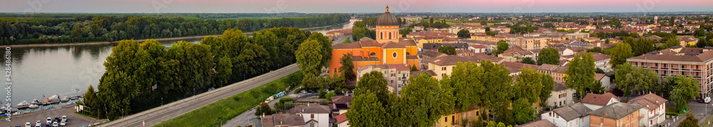 Aerial view of Boretto, Emilia Romagna. Italy