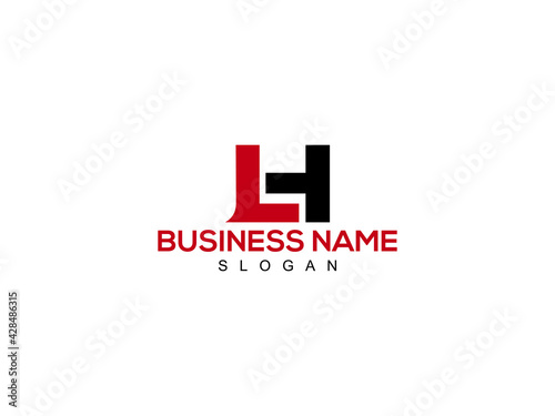 Letter LH Logo, lh logo icon vector photo