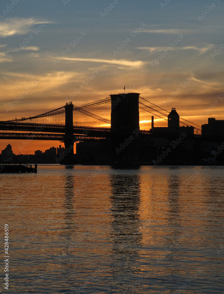 Bridges of NYC at sunrise