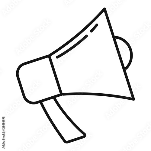 Empowerment megaphone icon, outline style