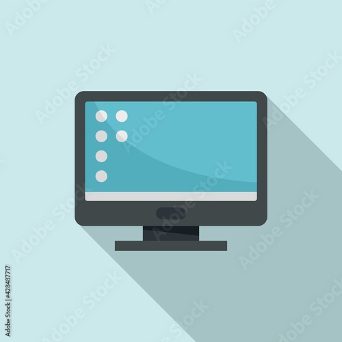Monitor operating system icon, flat style