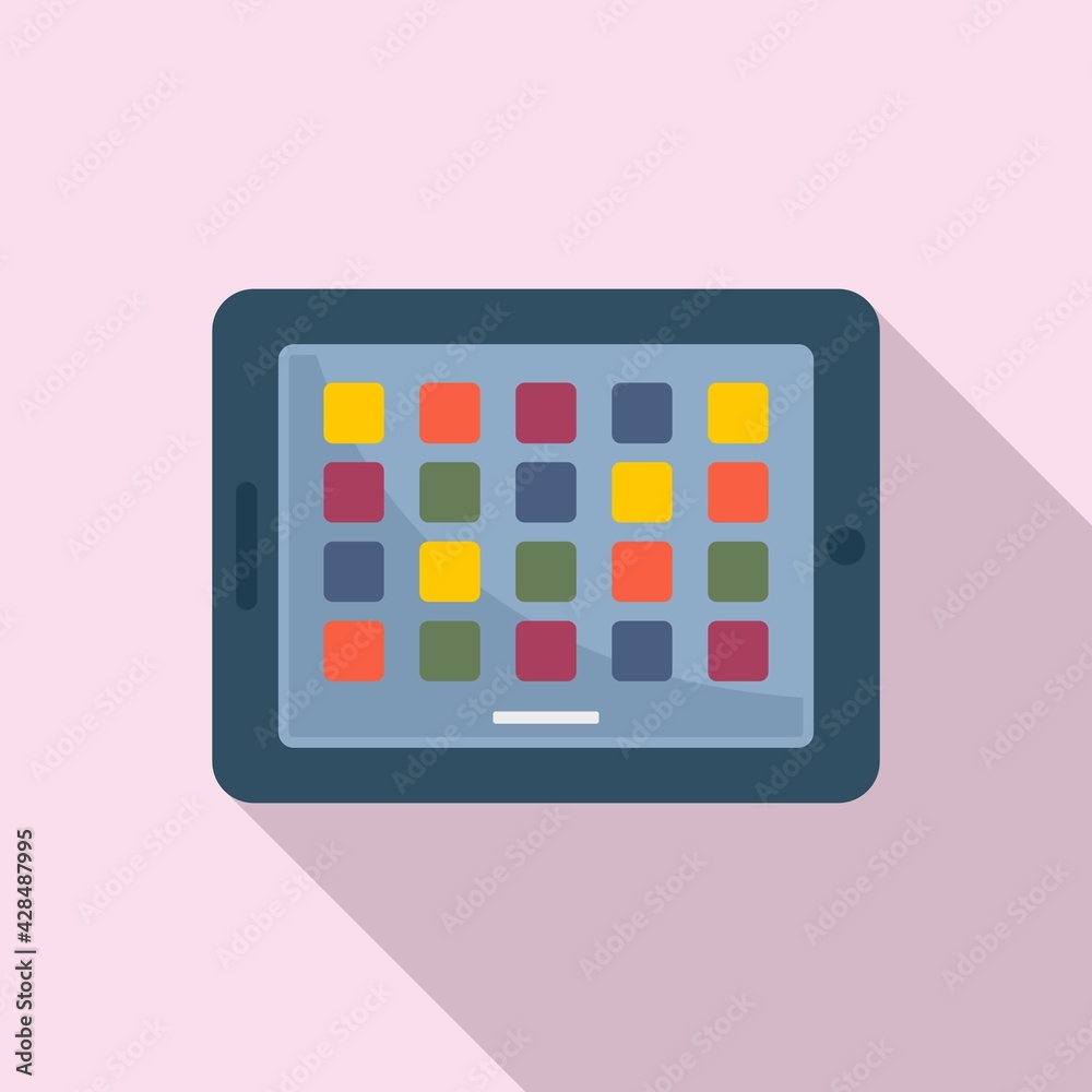 Tablet system icon, flat style Tablet system icon, flat style