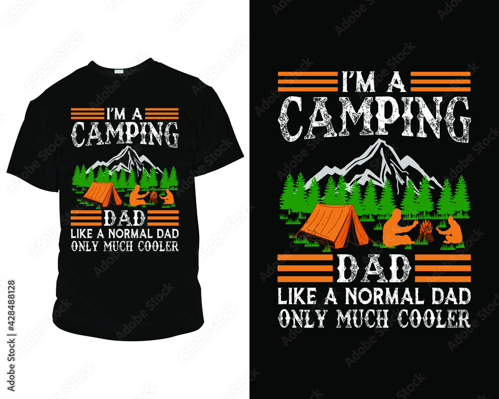 camping dad t shirt