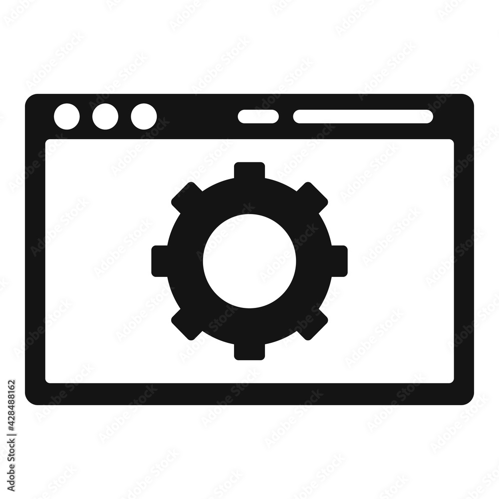 Web page system icon, simple style Web page system icon, simple style