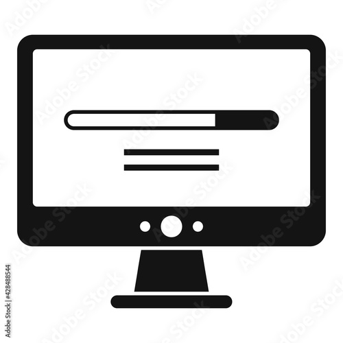 Loading pc software icon, simple style
