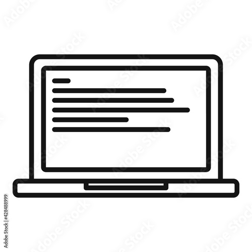 Laptop operating system icon, outline style