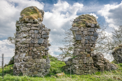 Ancient Ruins of Craigie Castle and the old stone outer wallsSouth Ayrshire Scotland photo