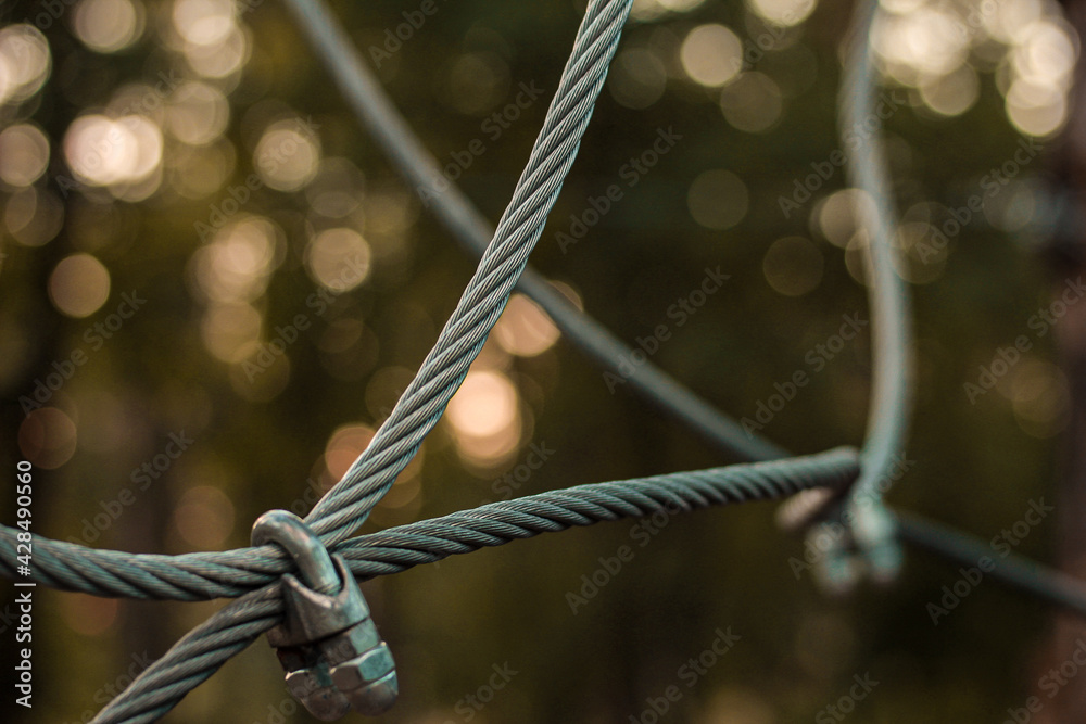 rope on a fence rope on a fence