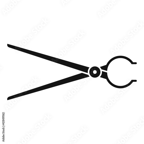 Metallurgy pliers icon, simple style