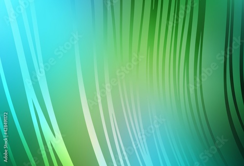 Light Blue, Green vector background with wry lines.