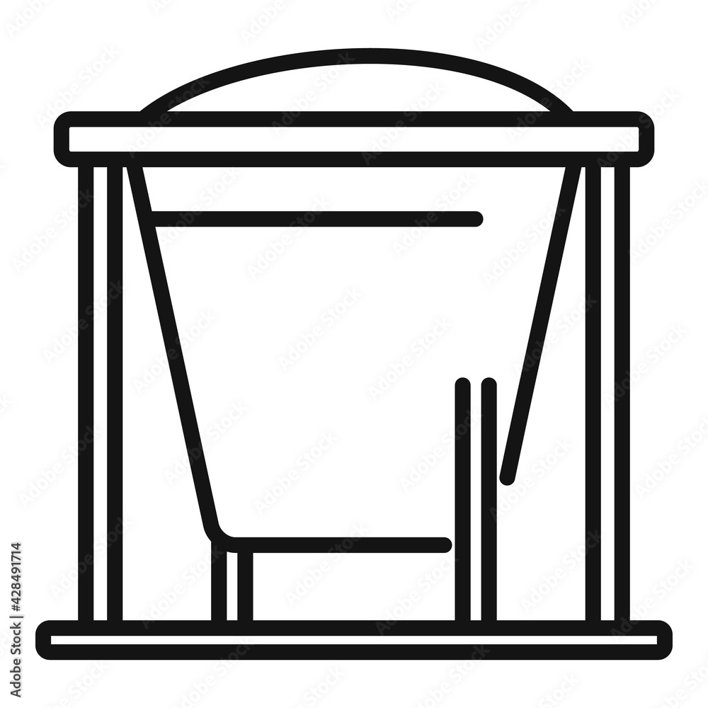Metallurgy icon, outline style Metallurgy icon, outline style
