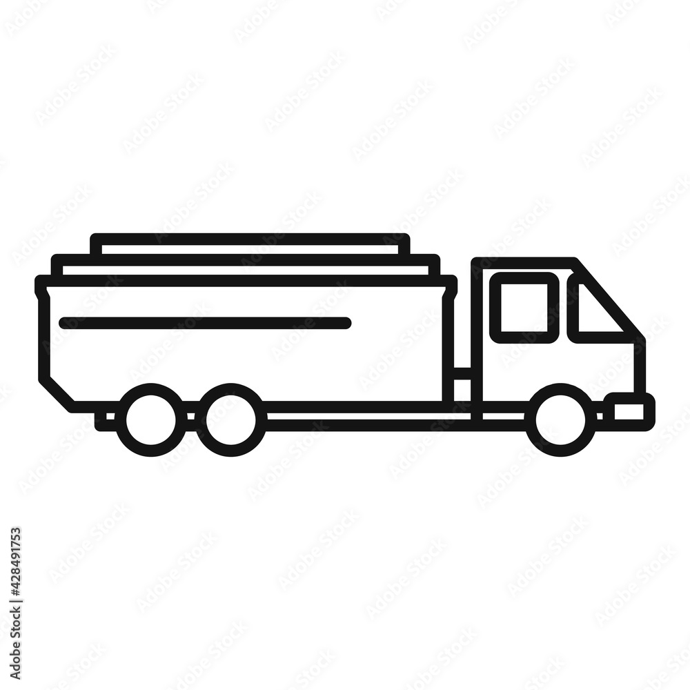 Metallurgy truck icon, outline style
