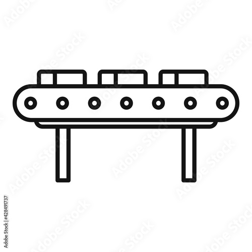 Metallurgy line icon, outline style