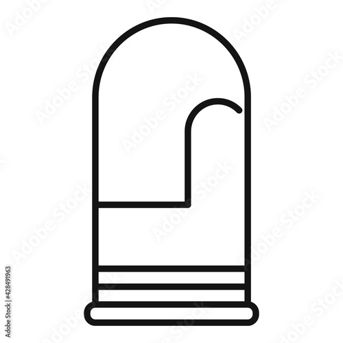 Metallurgy glove icon, outline style