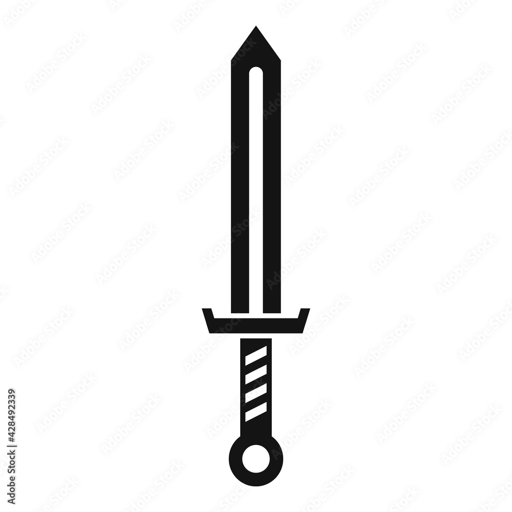 Blacksmith sword icon, simple style Blacksmith sword icon, simple style