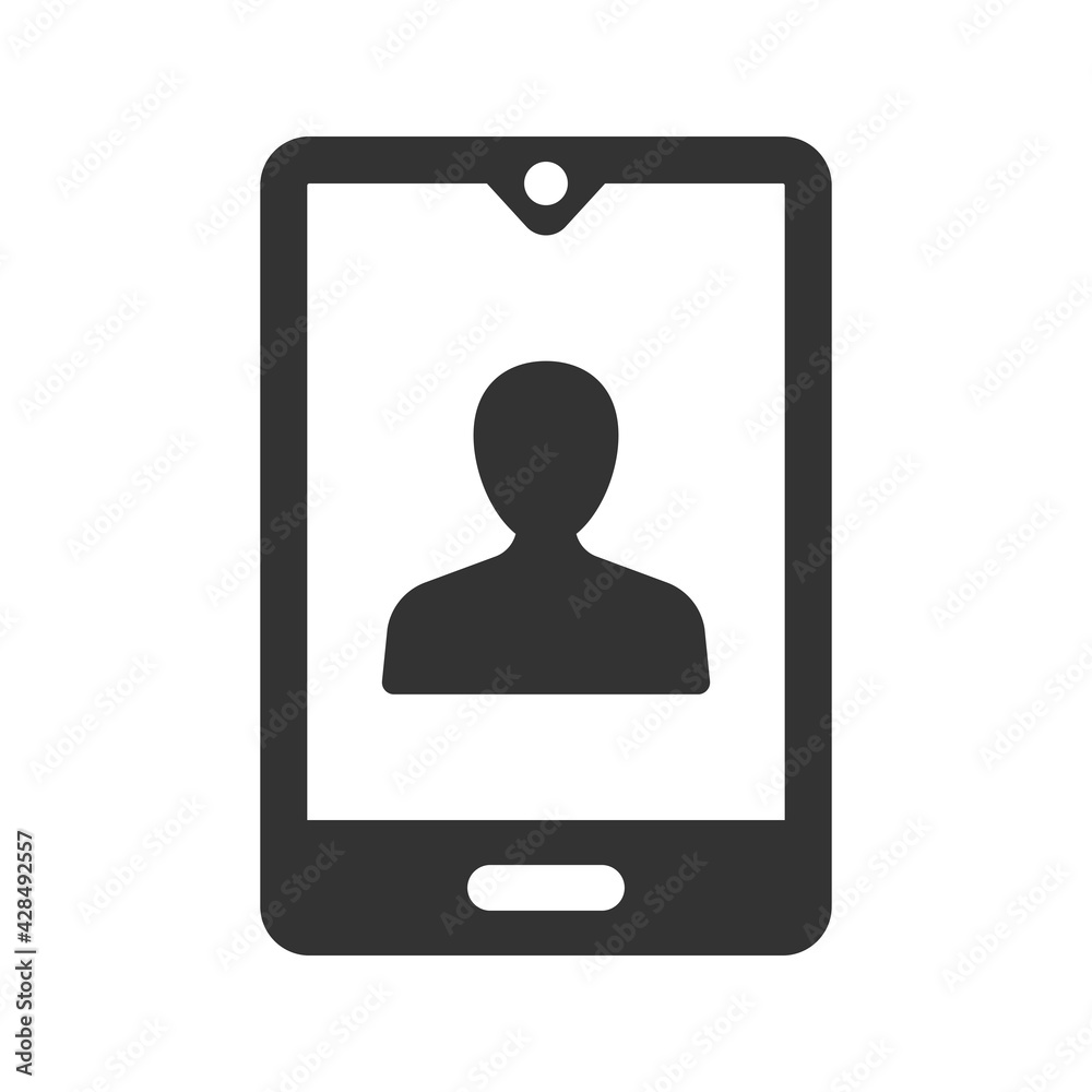 Mobile phone user icon