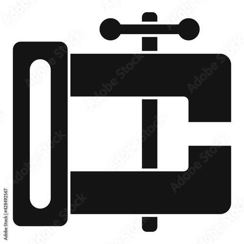 Blacksmith vise icon, simple style