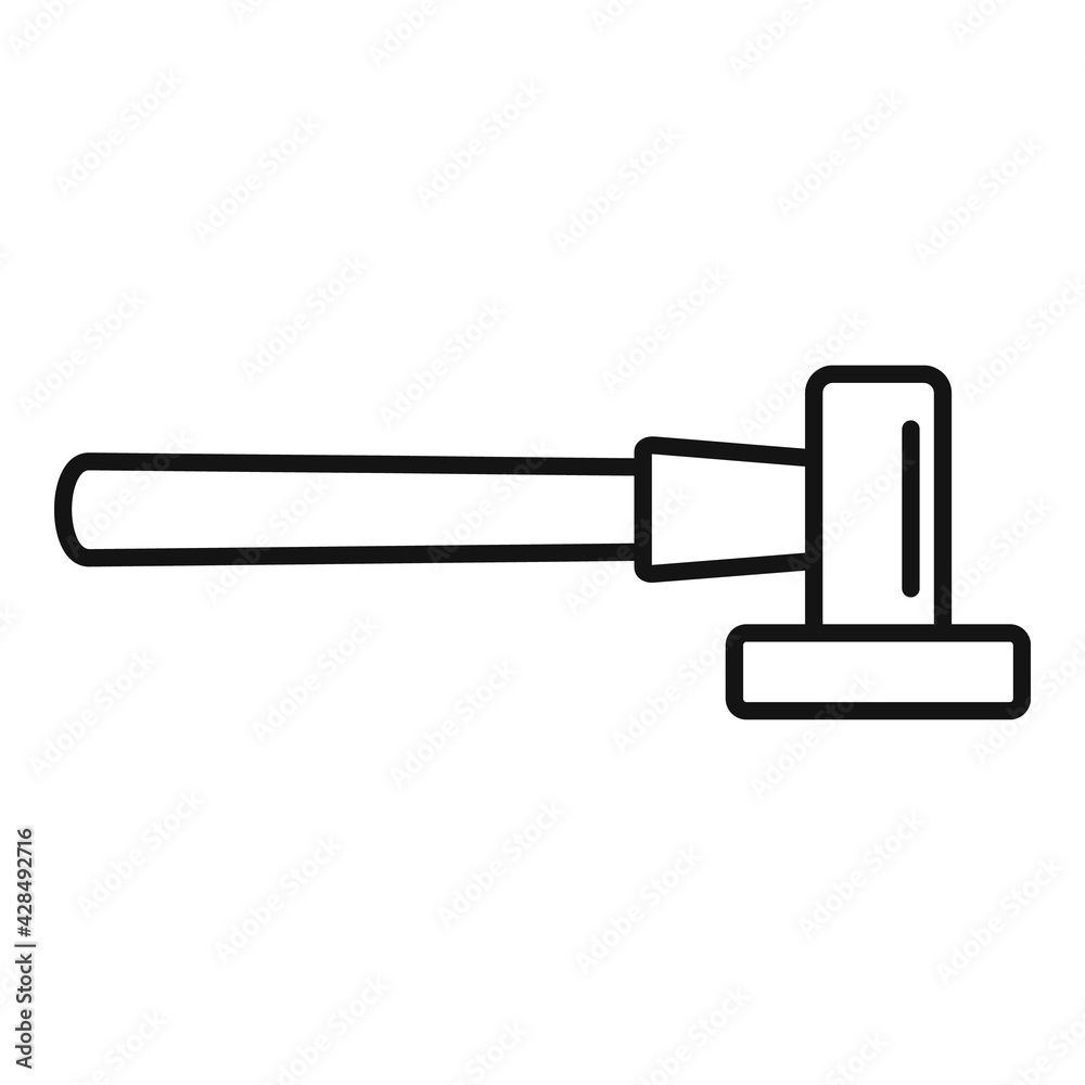 Blacksmith hammer icon, outline style