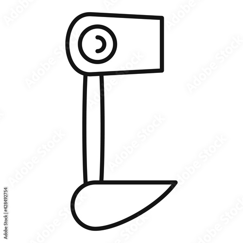 Blacksmith metal pot icon, outline style photo