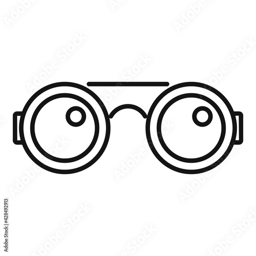 Blacksmith glasses icon, outline style